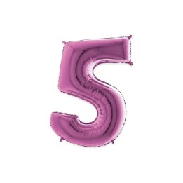 PALLONE MYLAR CM 102 NUMERO 5 FUXIA