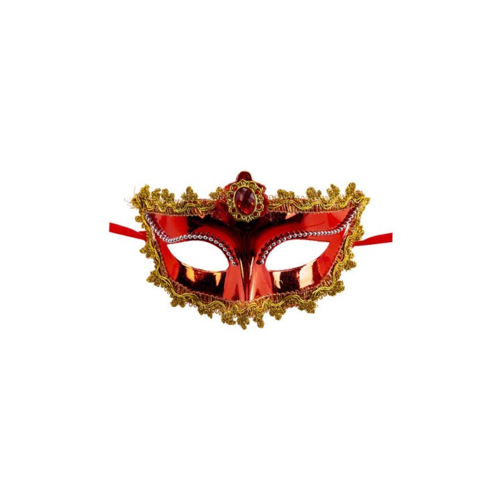 MASCHERA ROSSA PLASTICA C/GEMMA 00135
