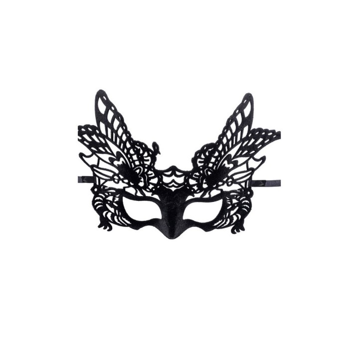 MASCHERA FARFALLA PLASTICA C/VELLUTINO 0