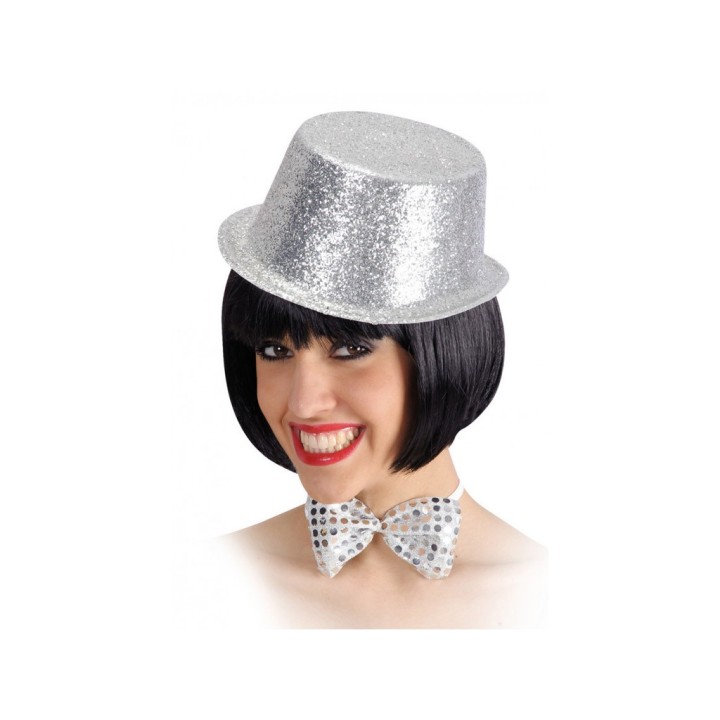 CILINDRO C/GLITTER ARGENTO PLASTICA 0550
