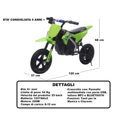 MOTOCROSS HONDA VERDE 6 ANNI +