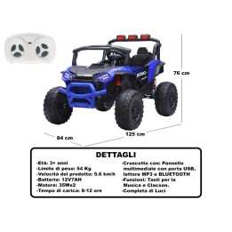 CAVALCABILE AUTO SAFARI BLU