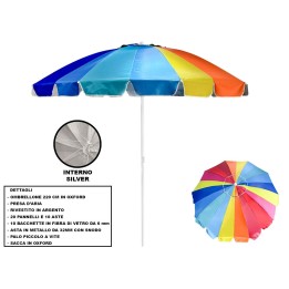 OMBRELLONE ARCOBALENO OXFORD 220 CM