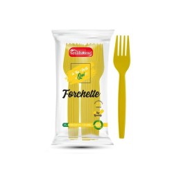 FORCHETTE IN PLASTICA GIALLE CF 25PZ