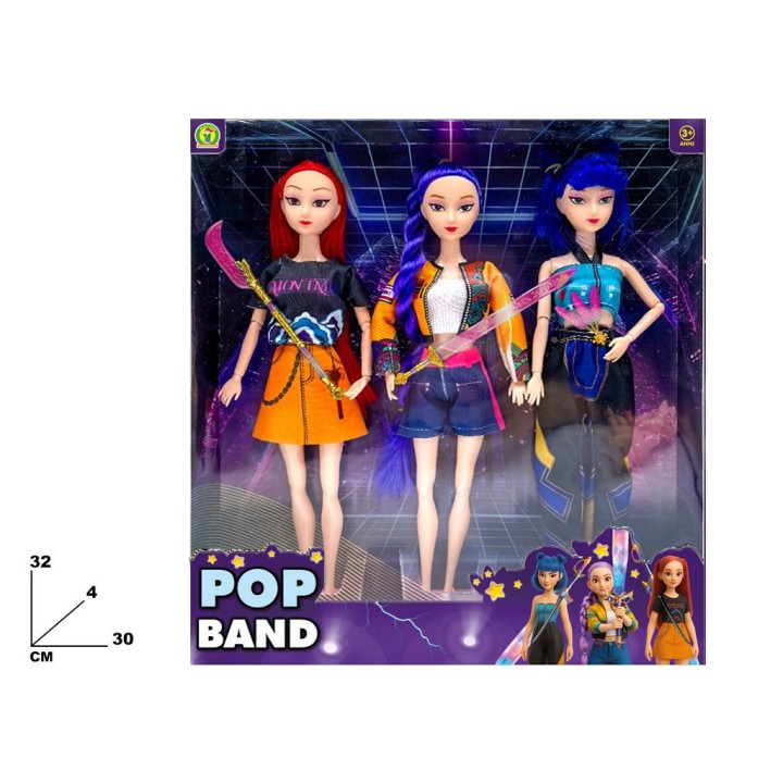 BAMBOLA POP BAND 3 PEZZI