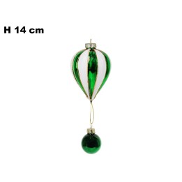 MONGOLFIERA VERDE CON PALLINA 14.5CM