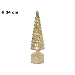 ALBERO DORATO CON LUCI 34CM