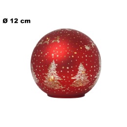 SFERA CON LUCI ROSSA 12CM
