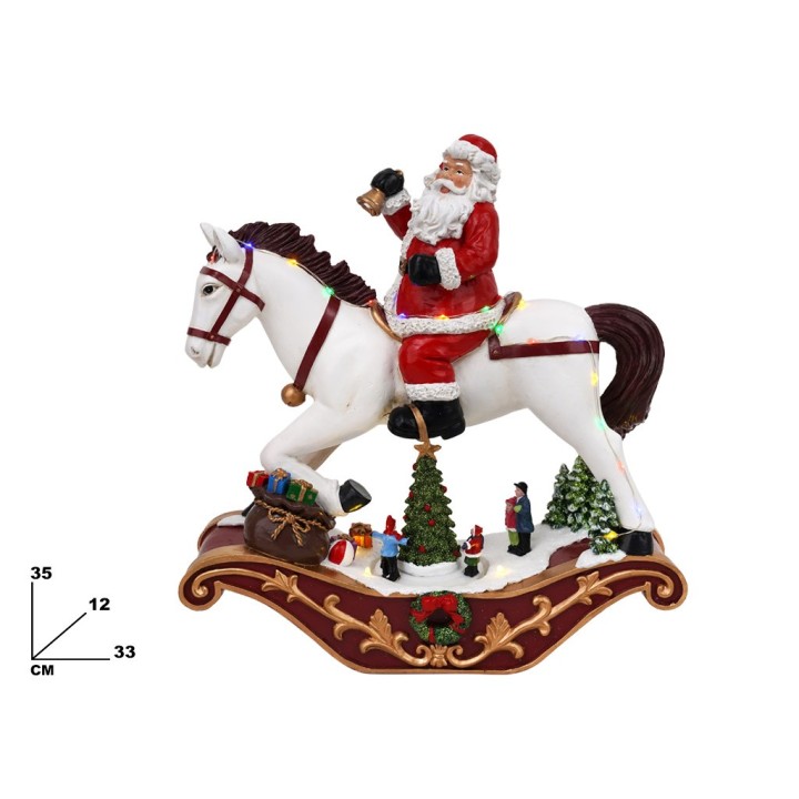 BABBO NATALE SU CAVALLO A DONDOLO