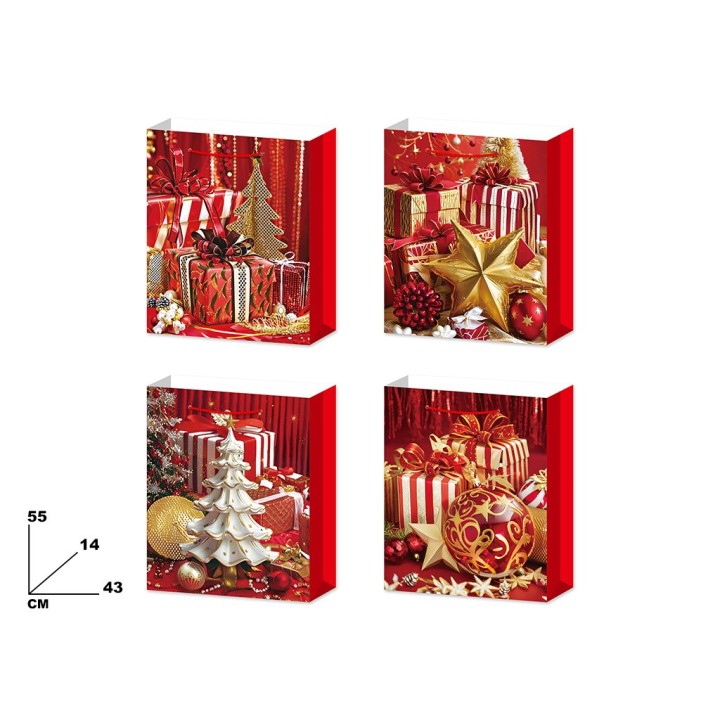 BUSTE REGALO NATALE 4 ASSORTITI
