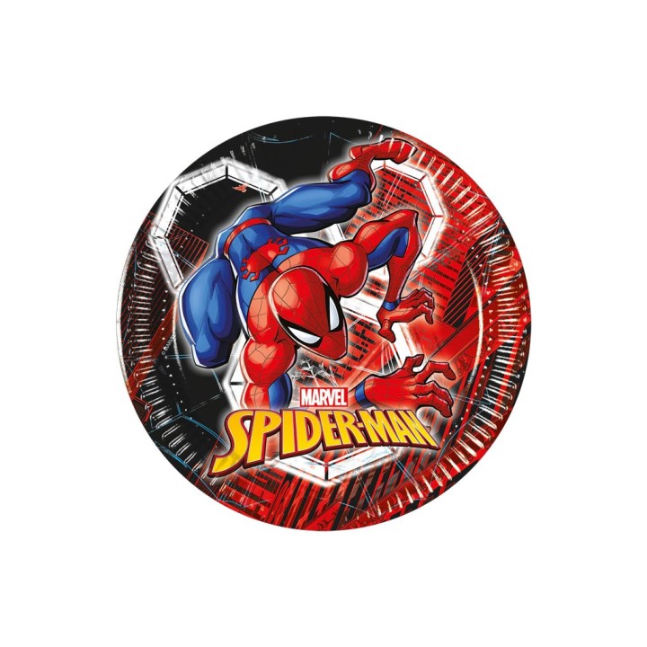 PIATTO SPIDERMAN 20 CM 8PZ 5PR97314