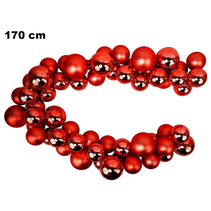 FESTONE CON PALLINE ROSSO