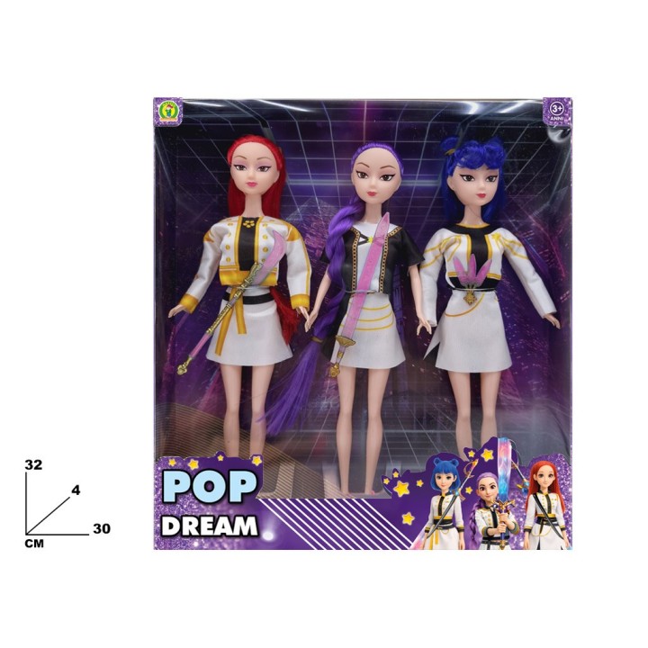 BAMBOLA POP DREAM 3 PEZZI