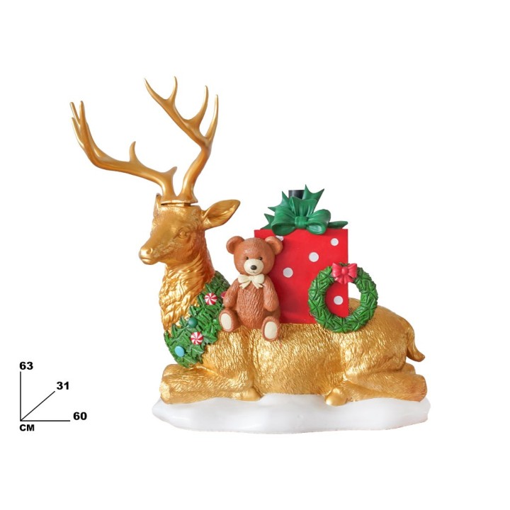 BASE ALBERO DI NATALE CERVO 63CM