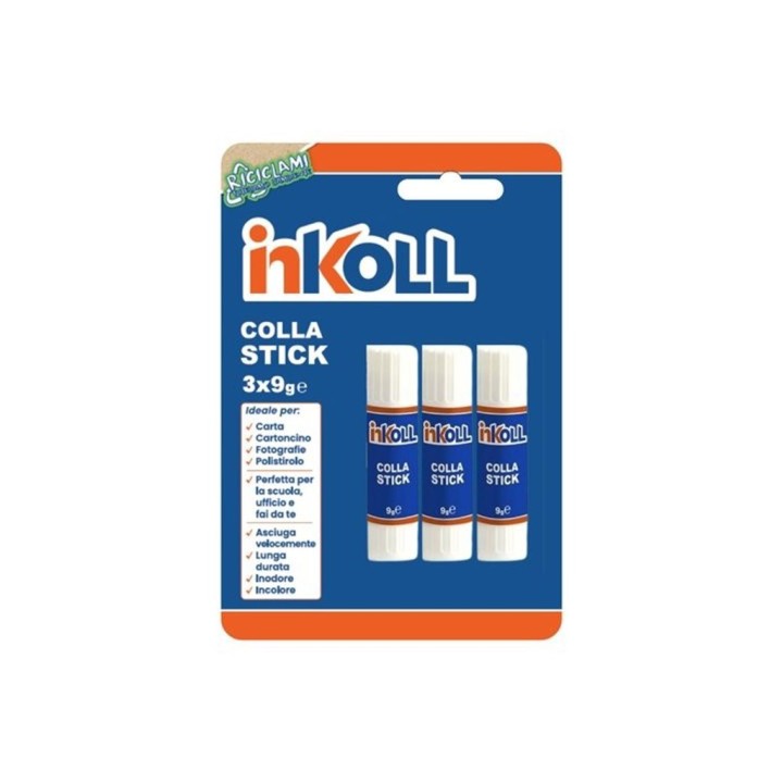 COLLA STICK INKOLL 9 GR BLISTER 3PZ