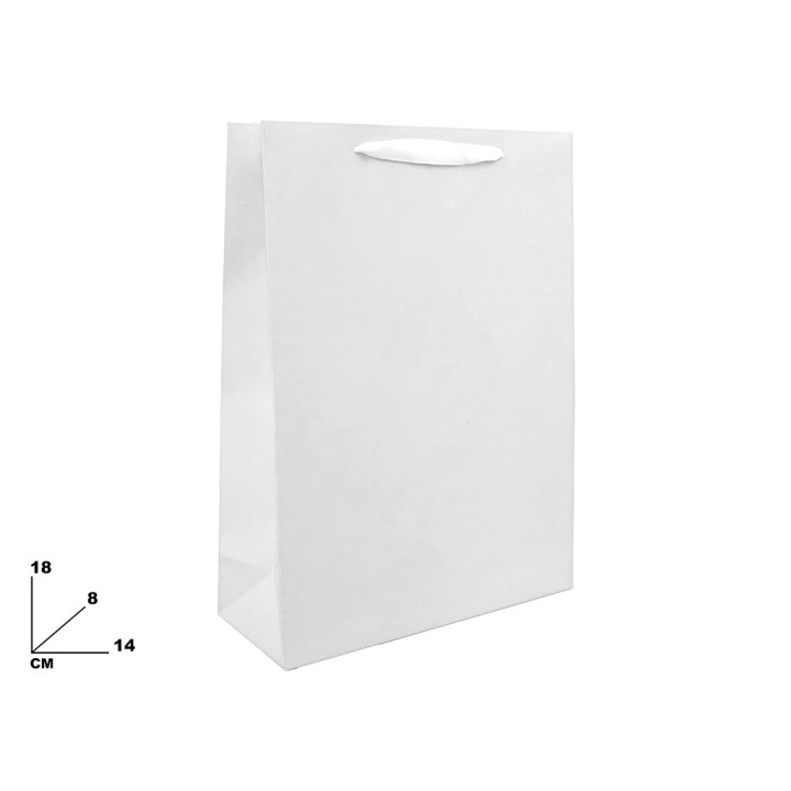 BUSTA DI CARTA BIANCA 18CM