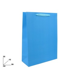 BUSTA DI CARTA AZZURRA 32CM