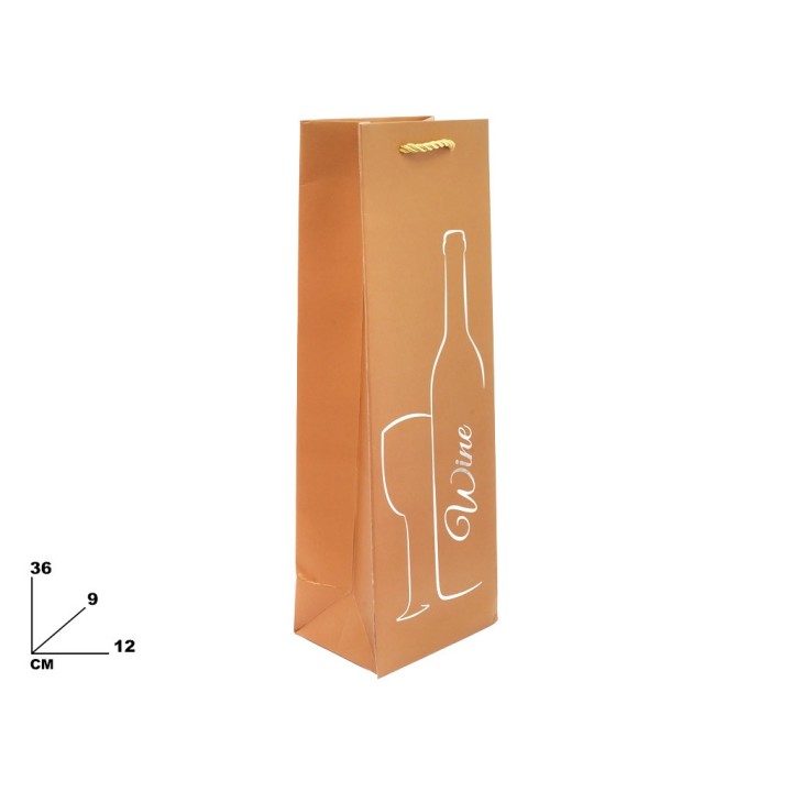 BUSTA PER VINO MARRONE 36CM