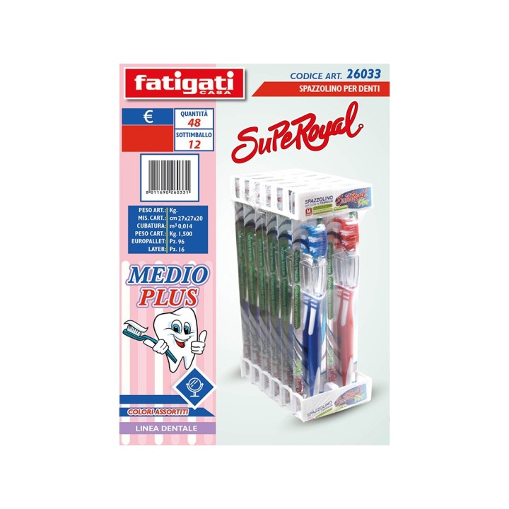 SPAZZOLINO X DENTI MEDIO SUP.ROYAL