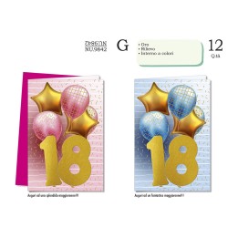 BIGLIETTO AUGURI 18 ANNI NU.9842