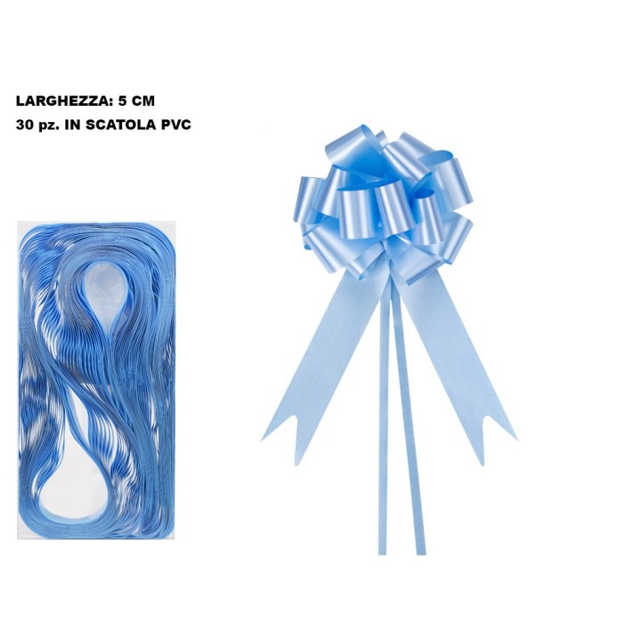 COCCARDA FIOCCO PRONTO 5CM CELESTE