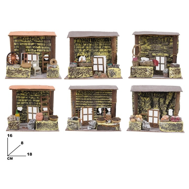 BOTTEGA DEL VILLAGGIO PER PRESEPE 6ASS.