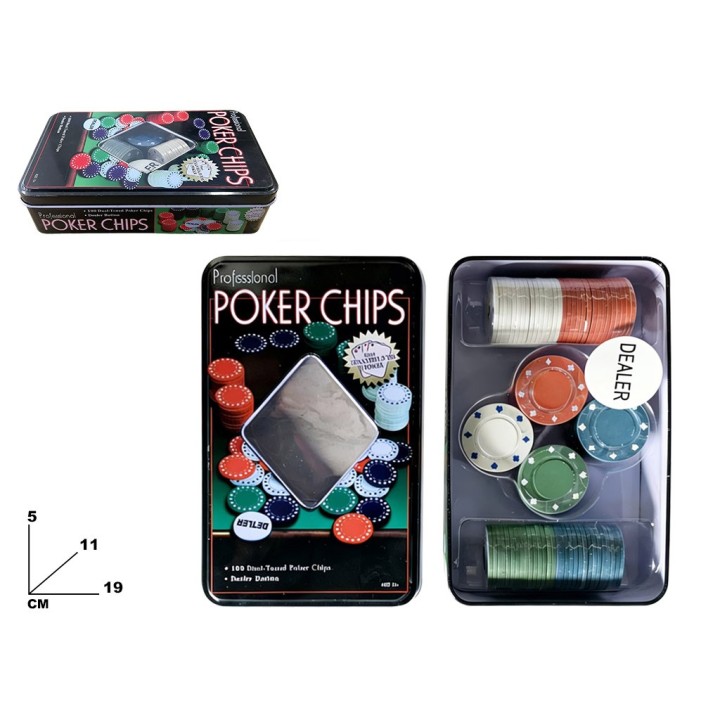 POKER CHIPS 100PZ