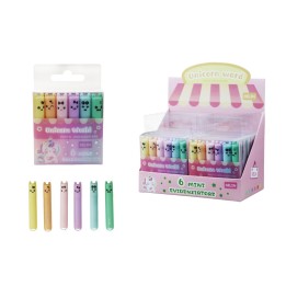 SET 6 MINI EVIDENZIATORI PASTELLO DE6620