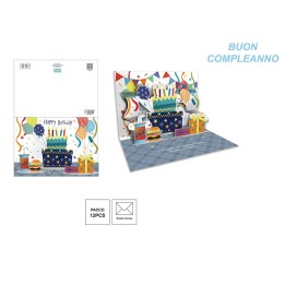 BIGLIETTO AUGURI COMPLEANNO POP-UP DE662