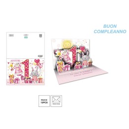BIGLIETTO AUGURI 1 ANNO POP-UP DE662684