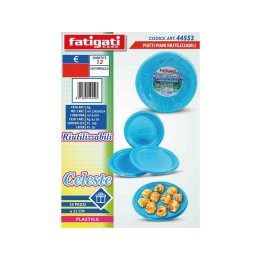 PIATTI PIANI 20PZ CELESTE