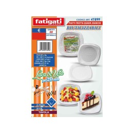 PIATTI FRUTTA QUADR.BIANCHI 25PZ