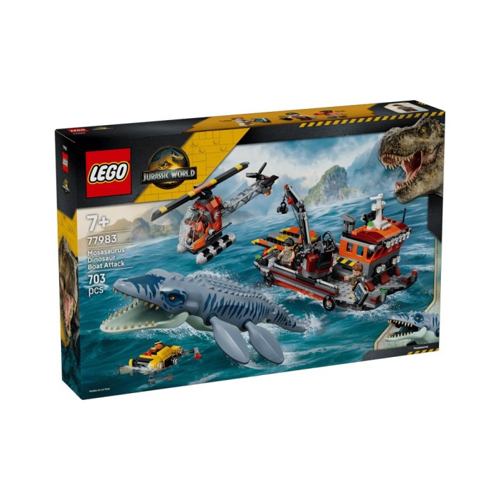 LEGO JURASSIC ATTACCO BARCA DINOSAURO 77
