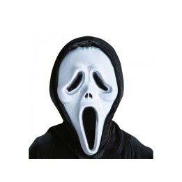 MASCHERA FANTASMA PLASTICA CON CAPPUCCIO