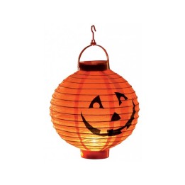 LANTERNA ARANCIONE CON ZUCCA E LUCE CM.2