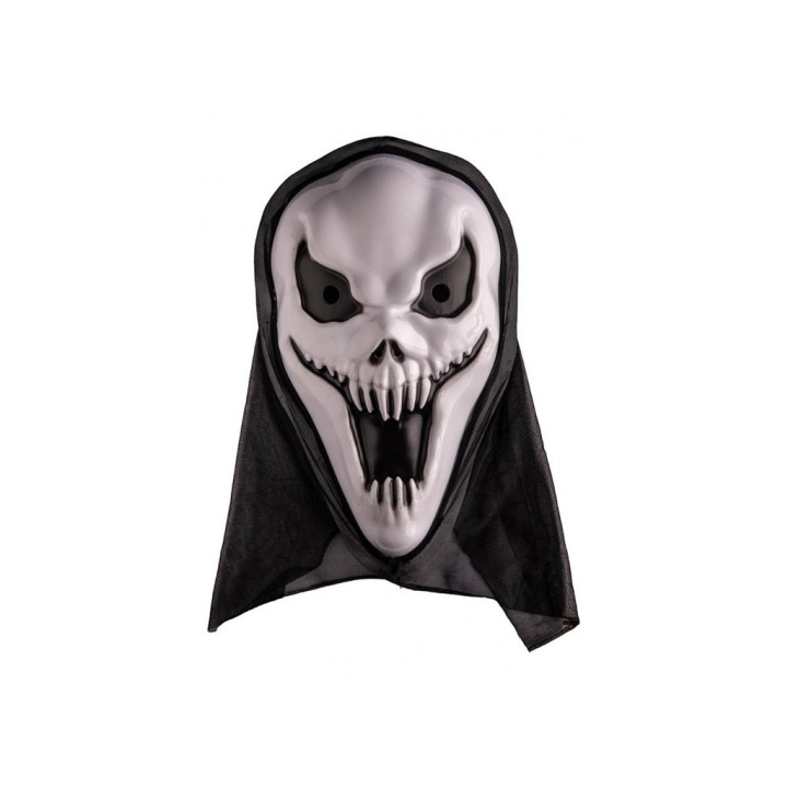 MASCHERA FANTASMA PLASTICA CON CAPPUCCIO