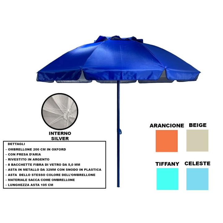 OMBRELLONE CARAIBI OXFORD 200 CM