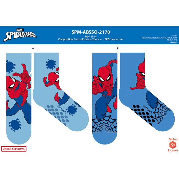 SET CALZINI ANTISCIVOLO SPIDERMAN 2170