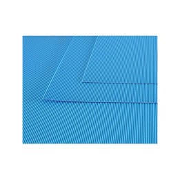 CARTONE ONDULATO BLU TURCHESE 50X70