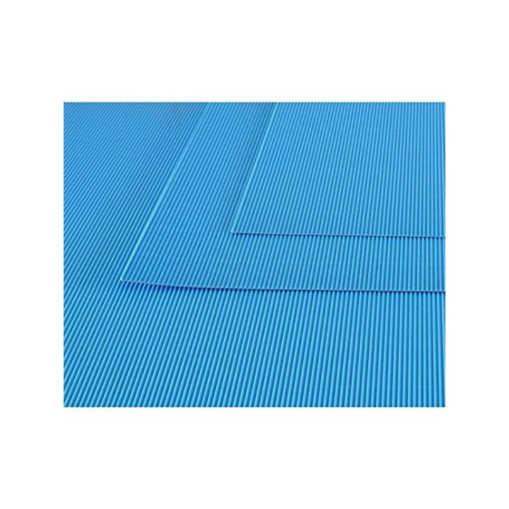CARTONE ONDULATO BLU TURCHESE 50X70