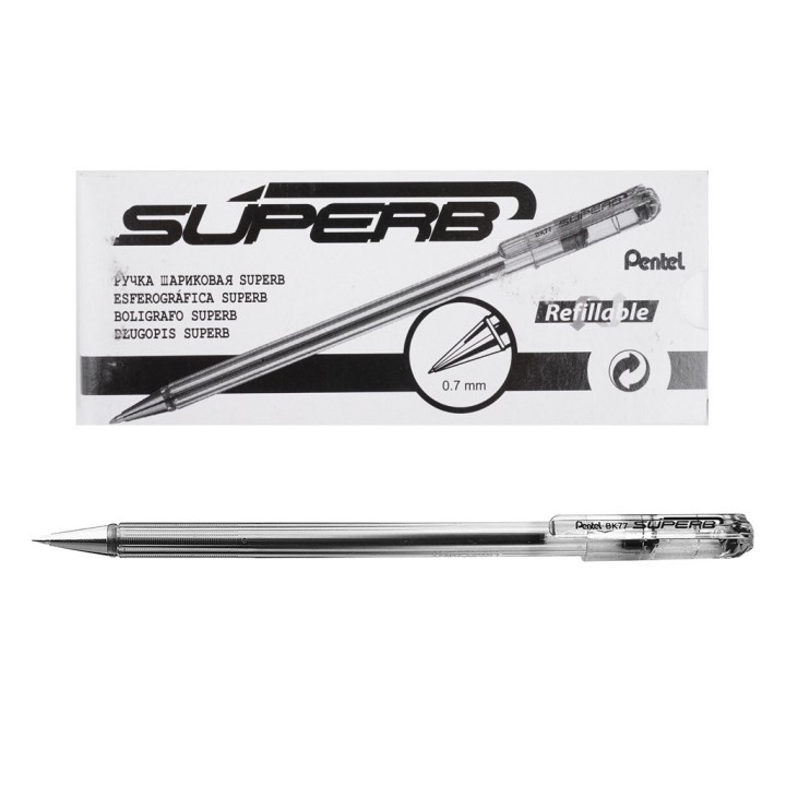 PENNA SFERA SUPERB 0.7MM NERO BK77-A