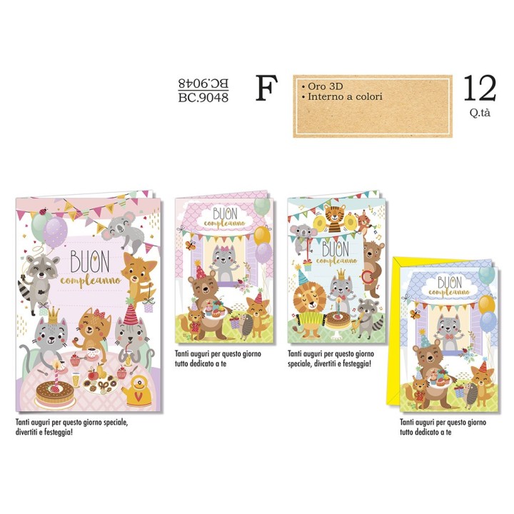 BIGLIETTO COMPLEANNO BAMBINI BC.9048
