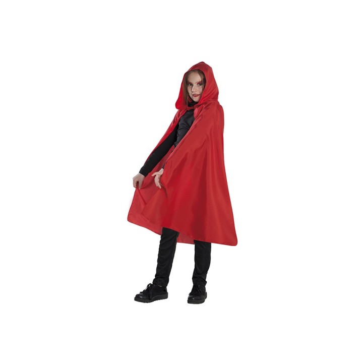 MANTELLO CON CAPPUCCIO ROSSO BAMBINO - T