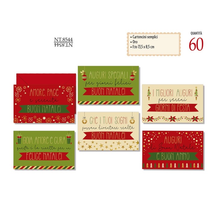 CARTONCINI AUGURI DI NATALE NT.8544