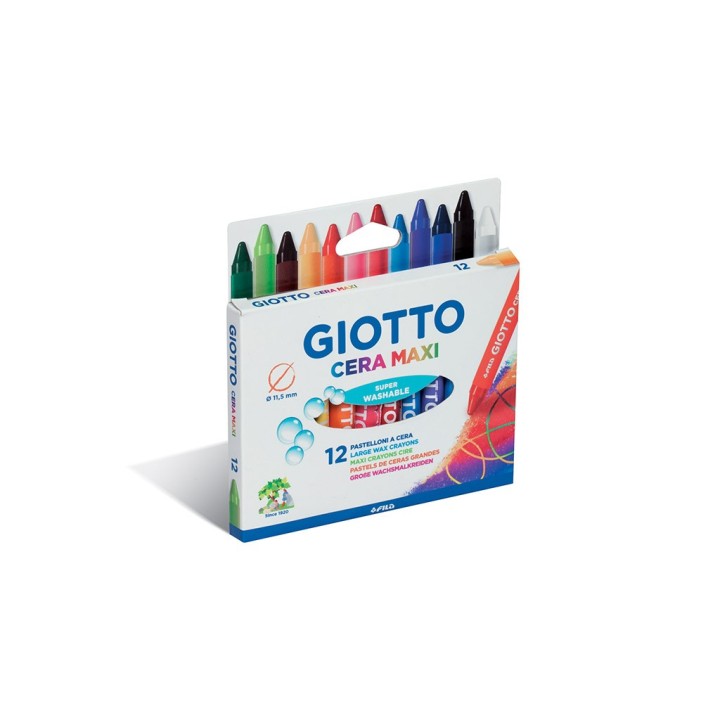 GIOTTO PASTELLI CERA DA 12 MAXI F291200