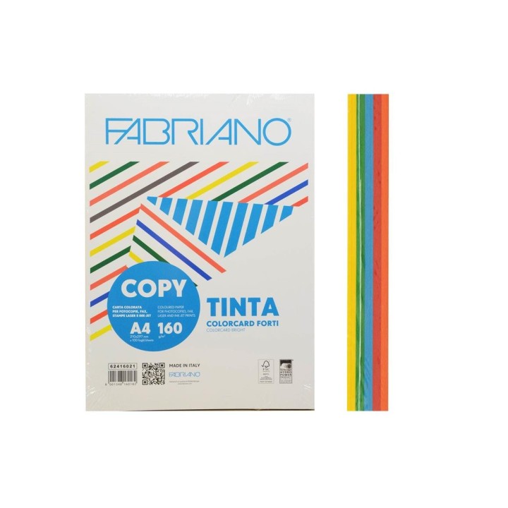 FABRIANO COPYTINTA COL.FORTI A4 160GR.