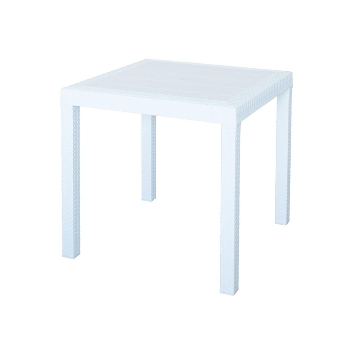 BICA TAVOLO DALLAS RATTAN BIANCO 9096