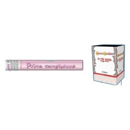 TUBO SPARACORIANDOLI 1 COMPLEAN.ROSA