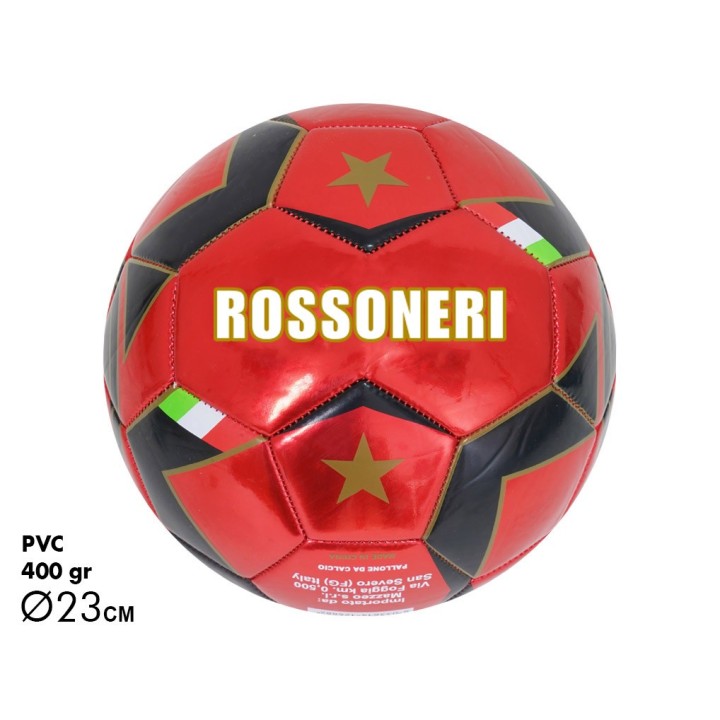 PALLONE CALCIO CAMPIONI ROSSONERO 400GR
