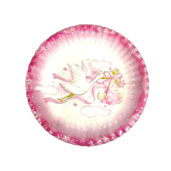 PIATTI CM.18 CICOGNA ROSA 10PZ.